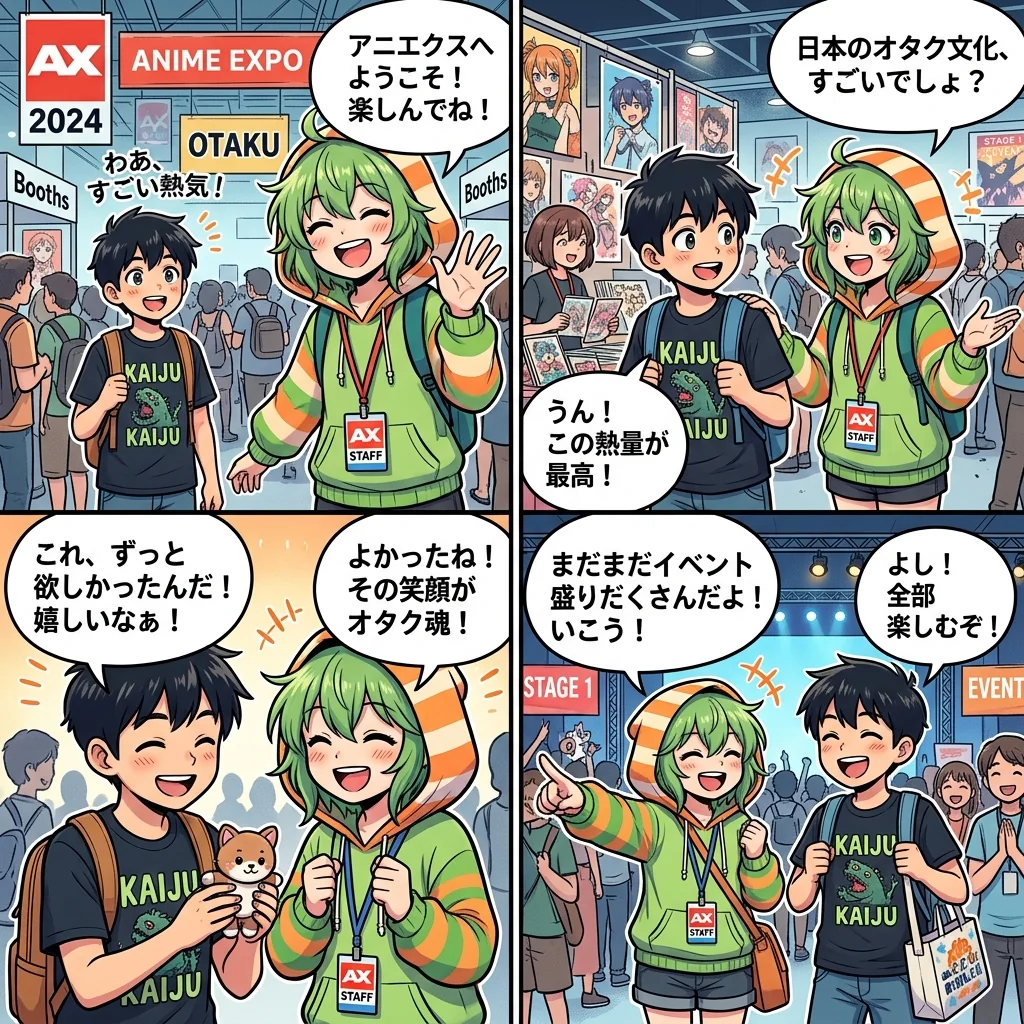 Anime Expo参戦！海外アニメフェスの準備手順を描いた4コマ漫画