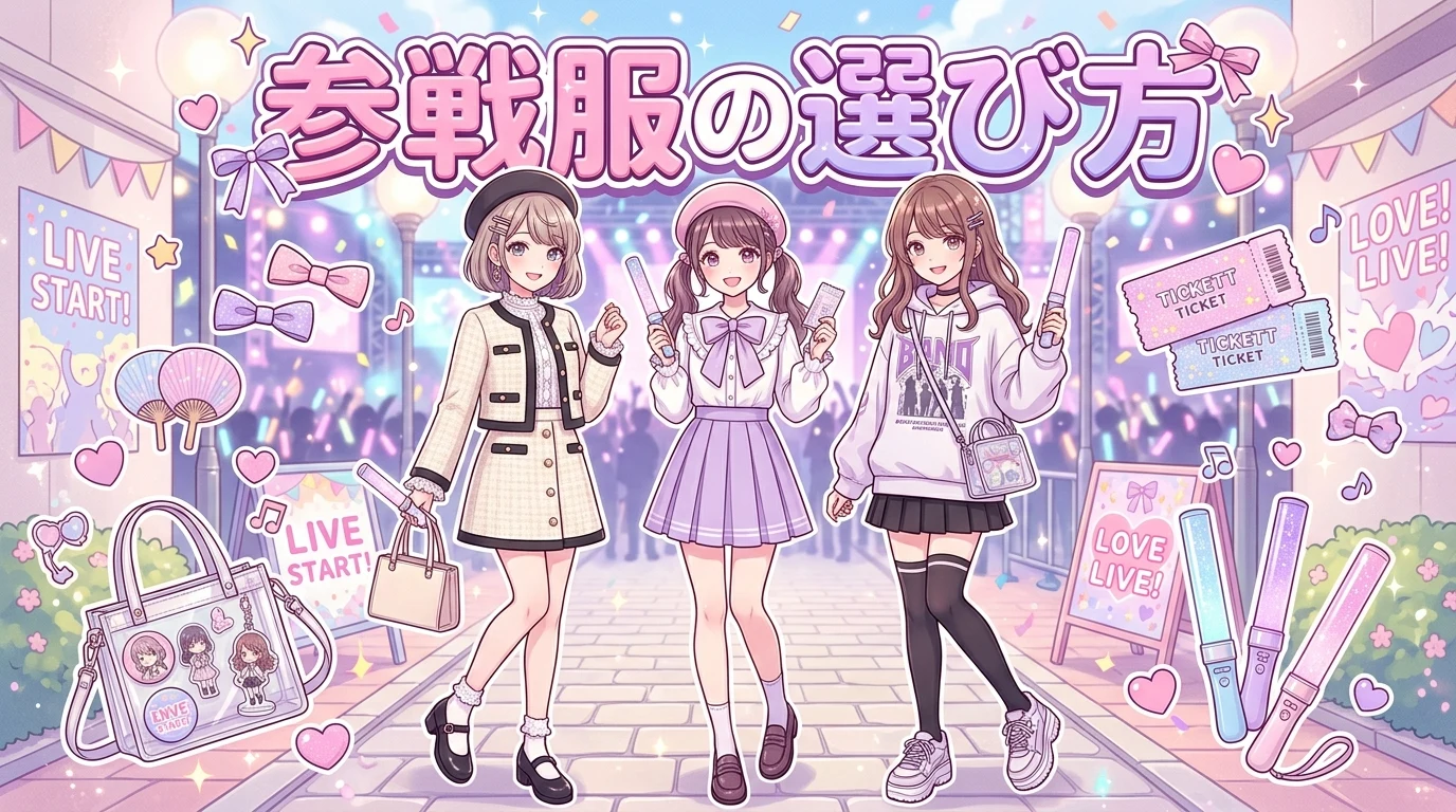 参戦服おすすめコーデ術！季節別の会場マナーと失敗しない選び方