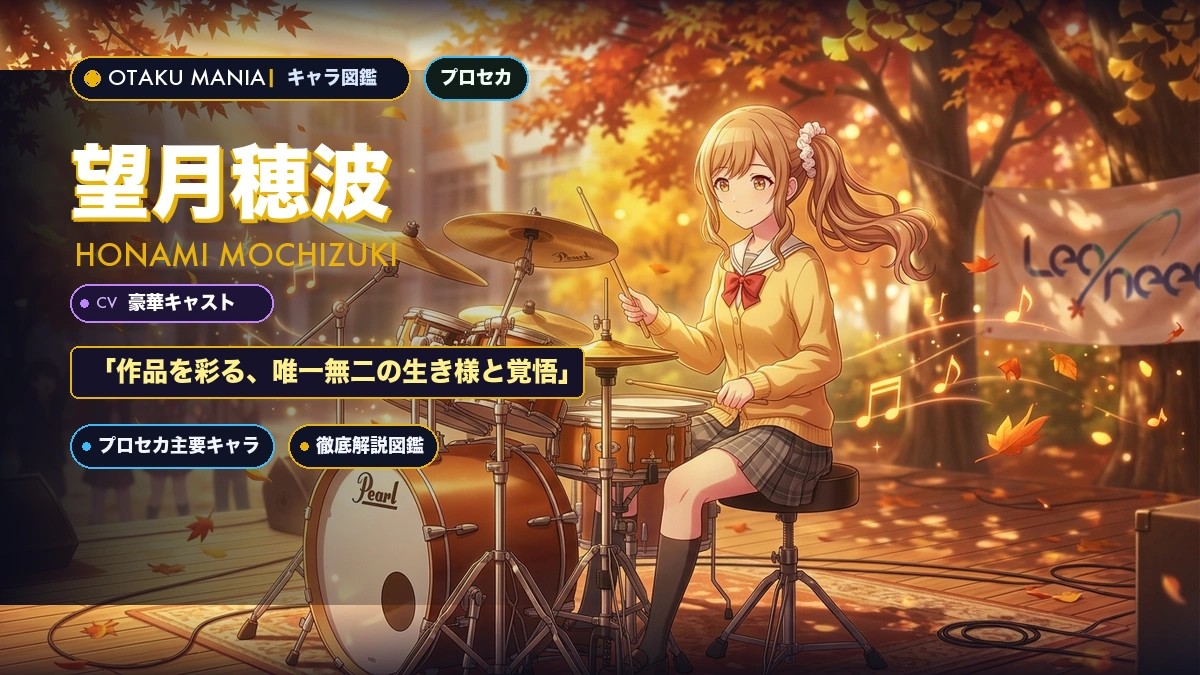 望月穂波プロフィール！プロセカレオニドラム担当の優しさと代表曲