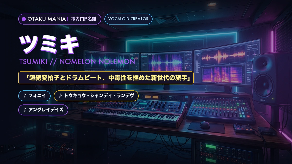 【ボカロP】ツミキ名鑑！『フォニイ』と超絶ドラムビートの軌跡まとめ