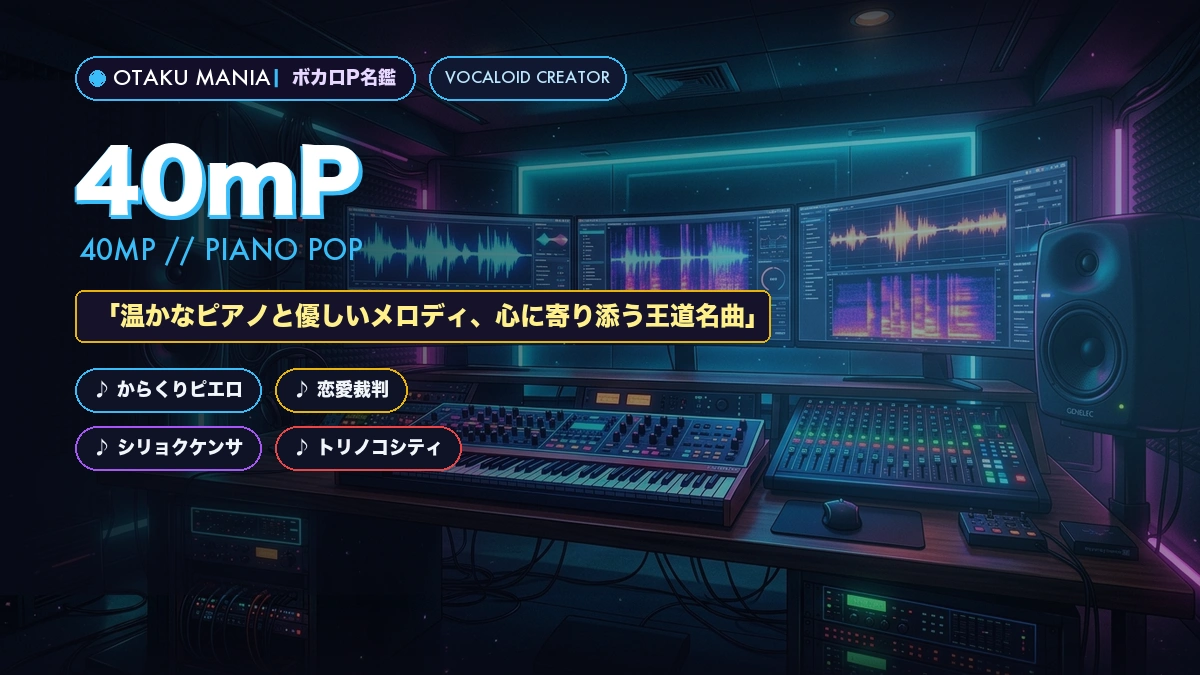 【ボカロP】40mP図鑑！からくりピエロ・恋愛裁判の代表神曲まとめ