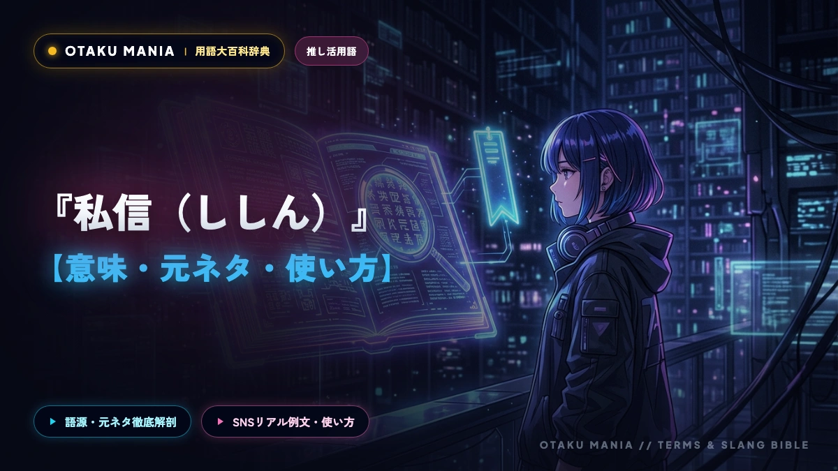 【オタク用語】私信（ししん）とは？意味・使い方・ファンサとの違いを徹底解説