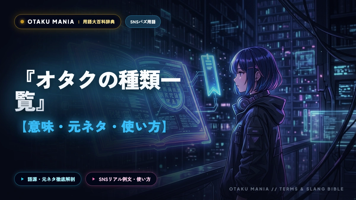 【オタクの種類一覧】全12大ジャンルの生態と2026年最新沼カルテ