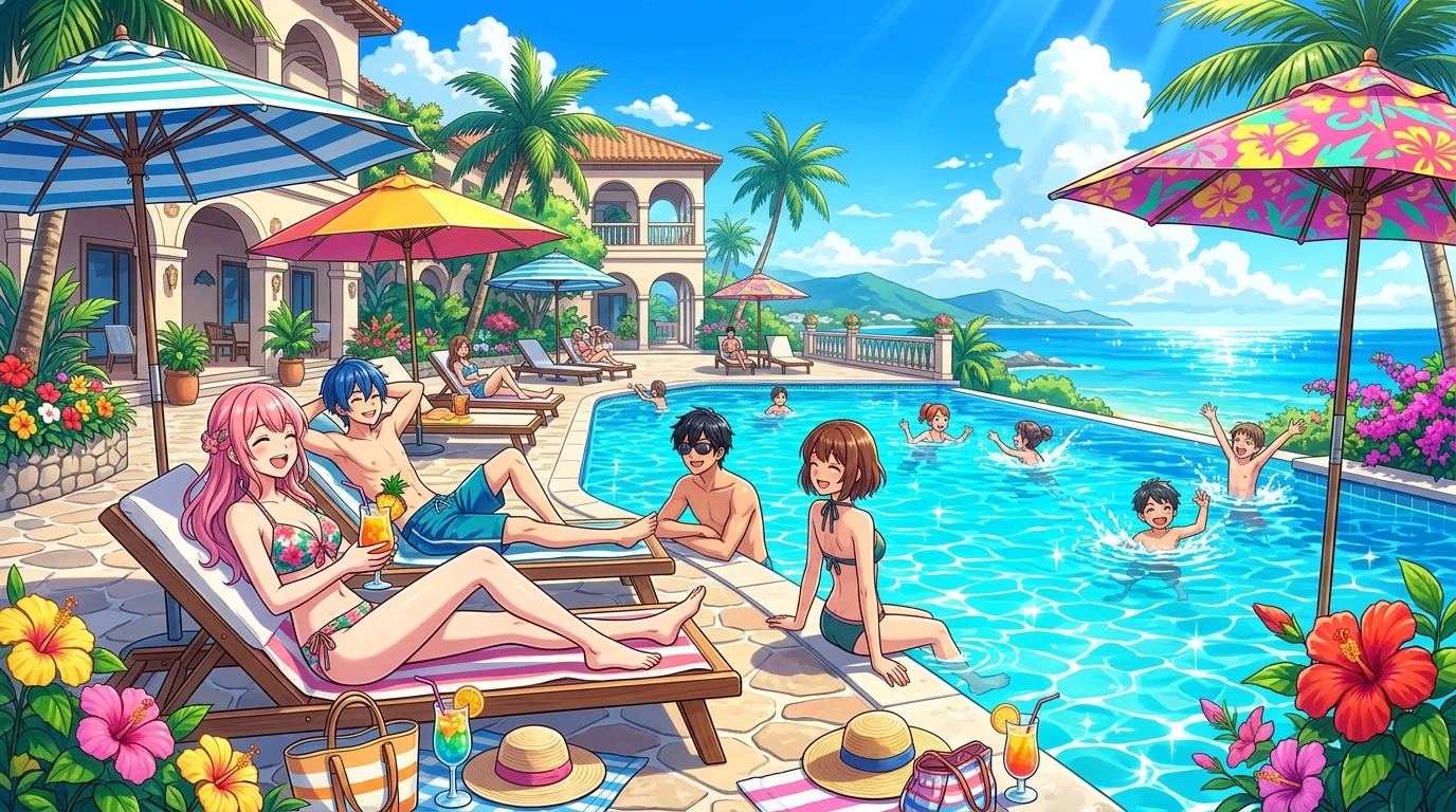 五等分の花嫁プール水着神回まとめ！五つ子の水着デザインと何話何分解説