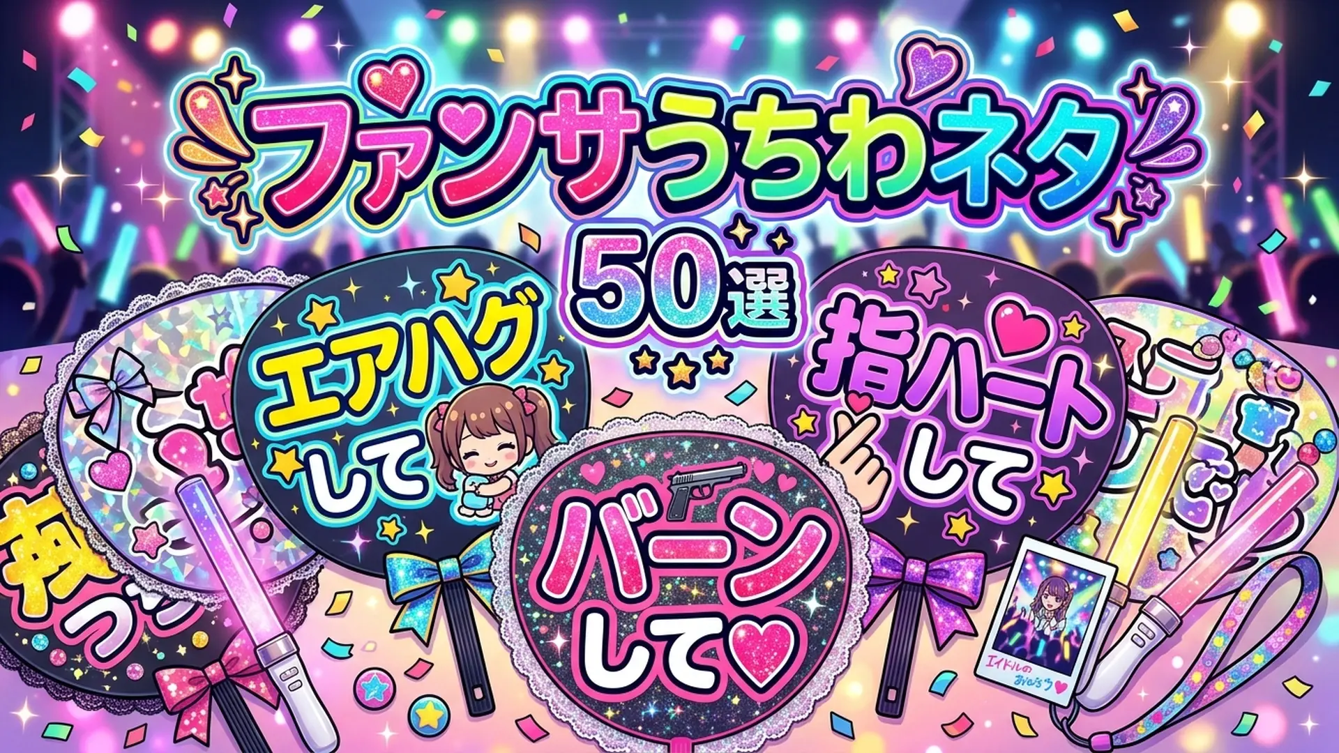 【ファンサうちわネタ50選】推しから爆レス確定！被らないカンペ文言集