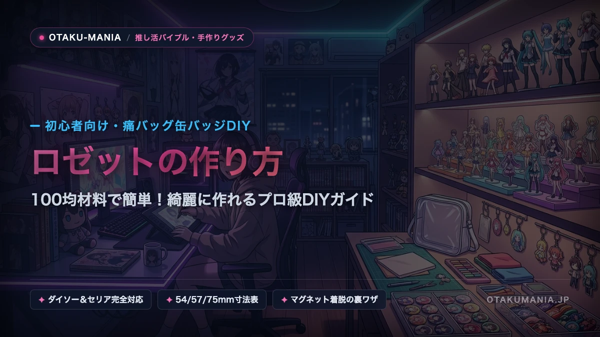 ロゼットの作り方！100均素材で簡単・綺麗な痛バ缶バッジDIY