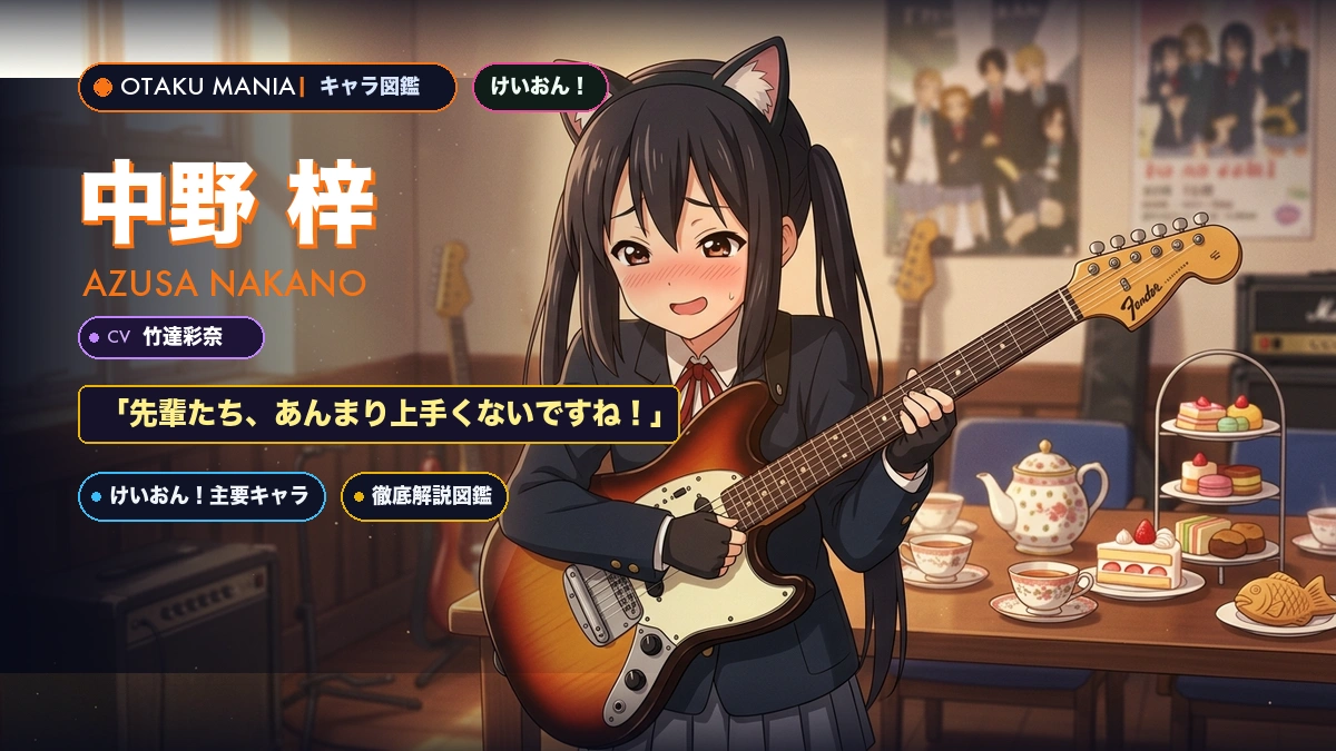中野梓プロフィール！あずにゃんのムスタングと猫耳魅力まとめ