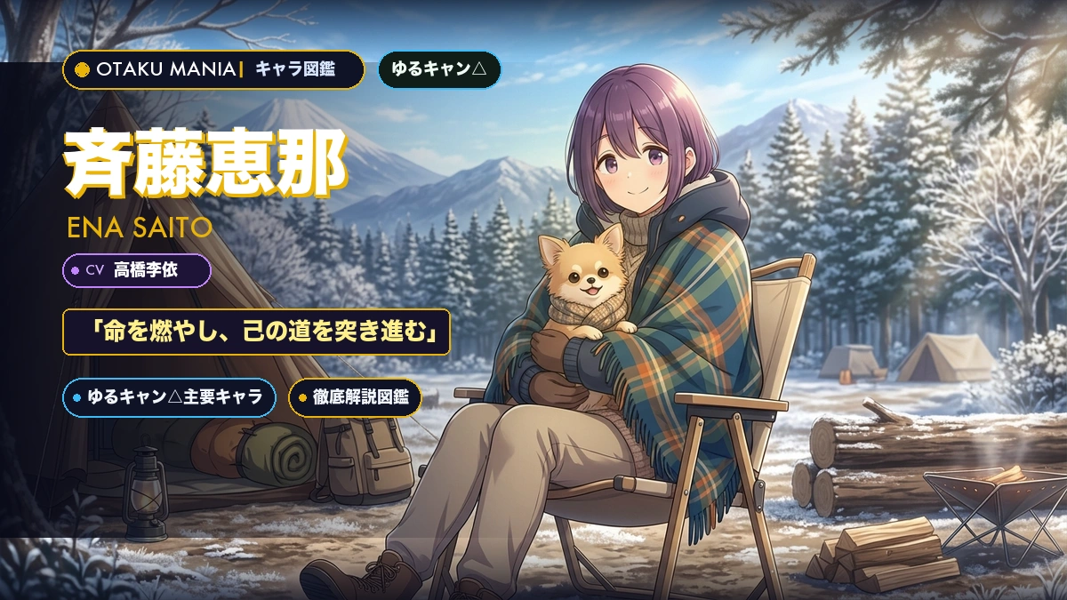 斉藤恵那プロフィール！ゆるキャン愛犬ちくわと自由人マイペース魅力