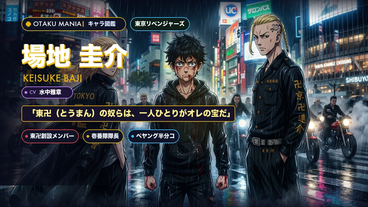 場地圭介公式プロフィール！東リベ創設メンバーの魂と血のハロウィンまとめ