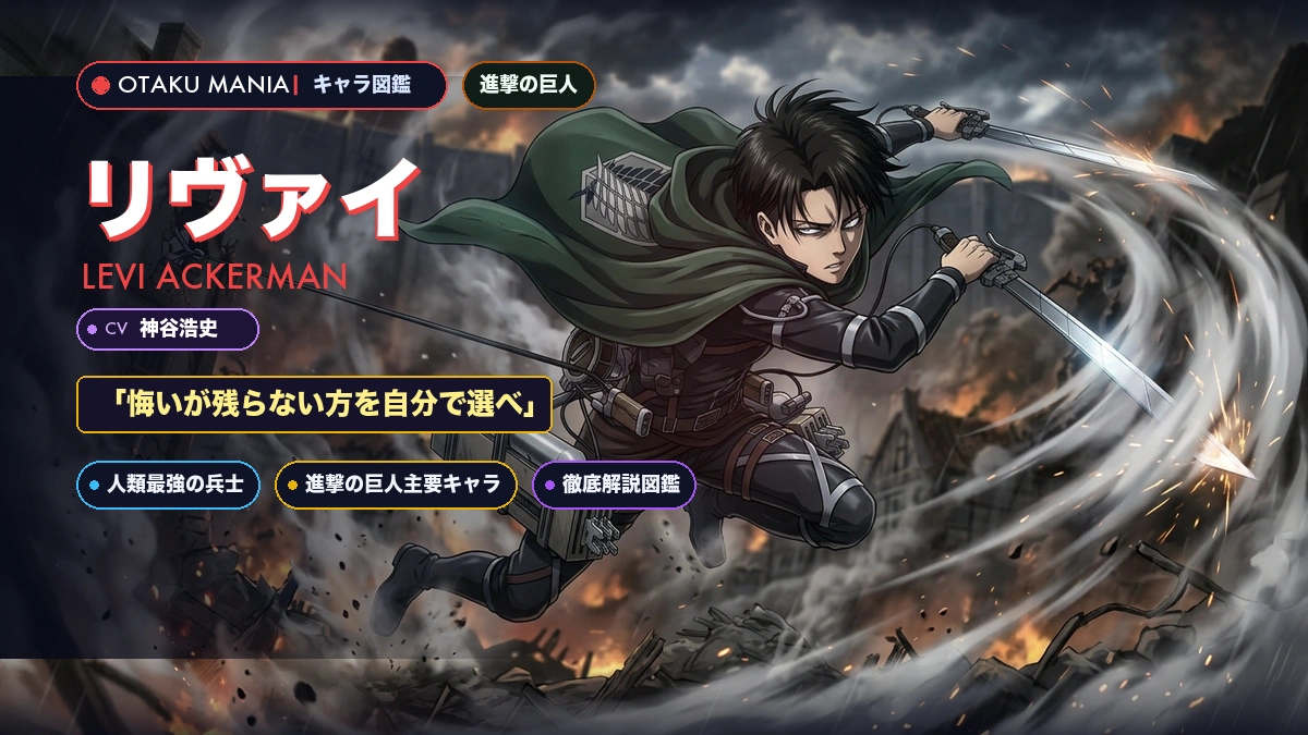 リヴァイ兵長プロフィール！人類最強の戦闘力と名言徹底解剖