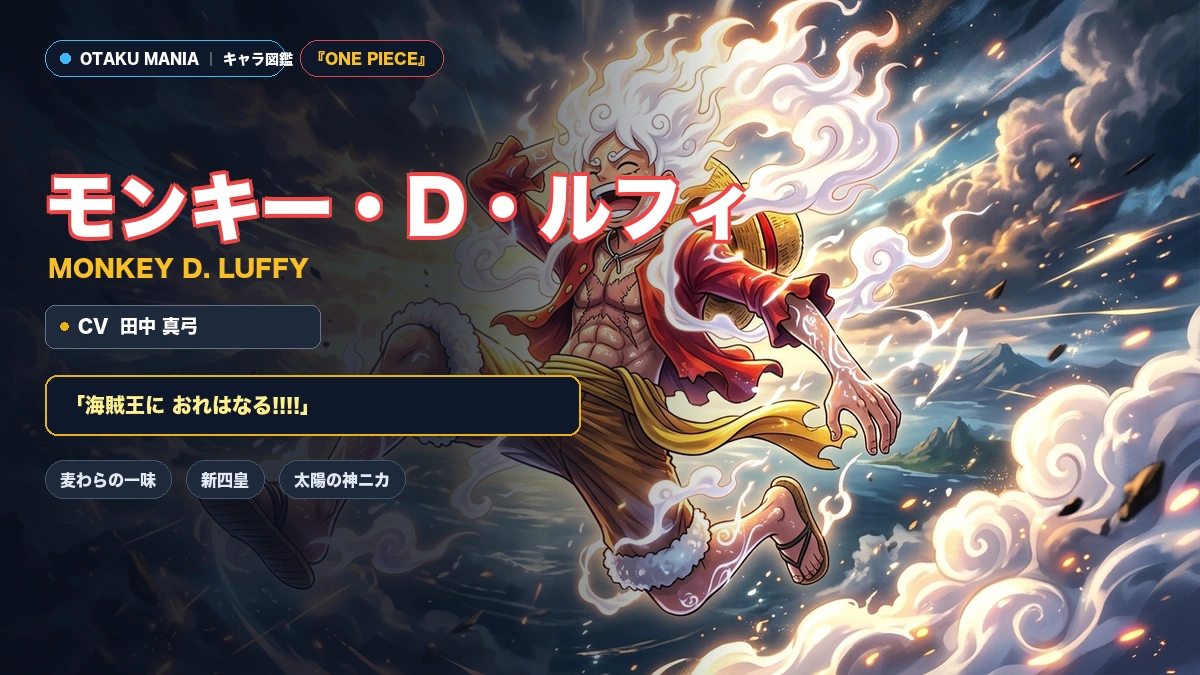 ルフィプロフィール！ギア5太陽の神ニカの能力と懸賞金まとめ