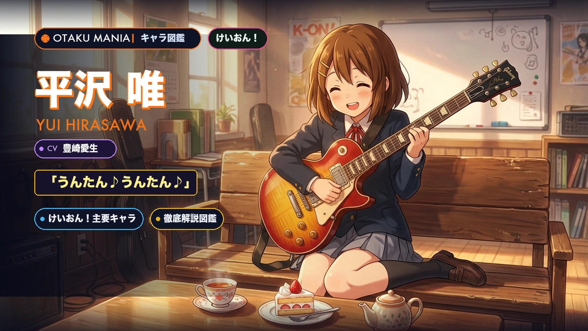 平沢唯のプロフィール・ギー太と絶対音感の天然天才ギタリスト