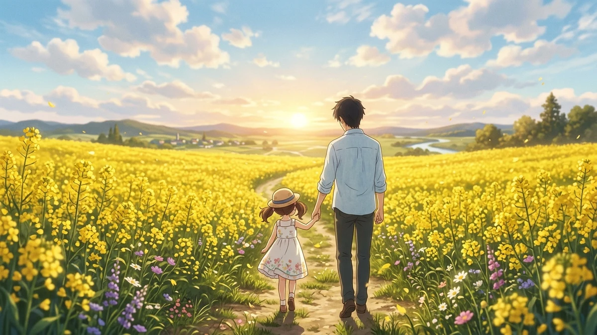 CLANNAD 18話大地の果てに神回解説！ひまわり畑とパパの胸の中号泣の真相