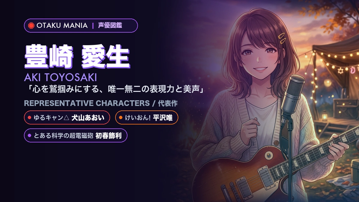 【豊崎愛生】犬山あおいや平沢唯！『ゆるキャン△』の代表作キャラ