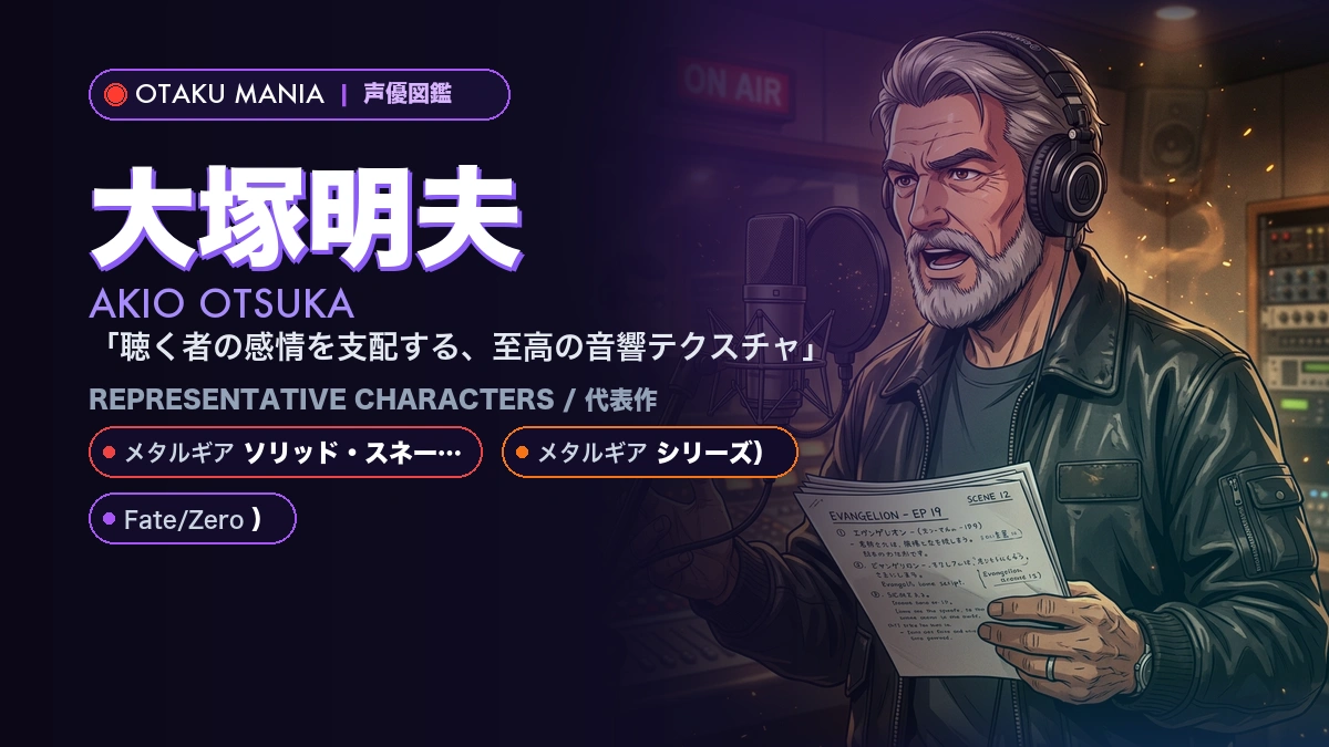 【大塚明夫】ソリッド・スネークや『ルパン三世』次元大介や人気キャ