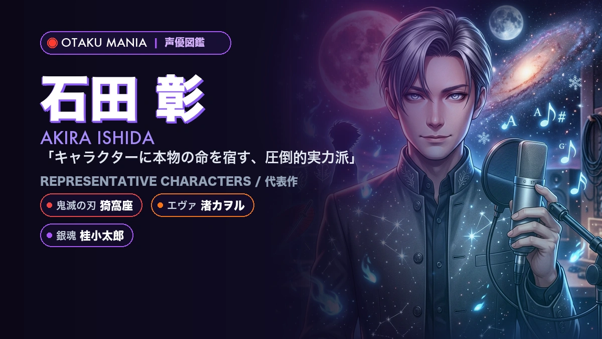 【石田彰】渚カヲルや猗窩座の代表作！『エヴァンゲリオン』『鬼滅』