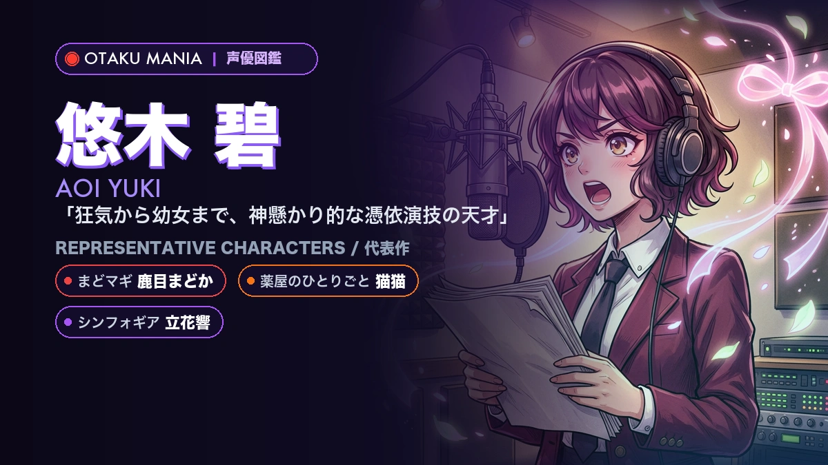 【悠木碧】まどかやタツマキの代表作！『まどマギ』『ワンパンマン』