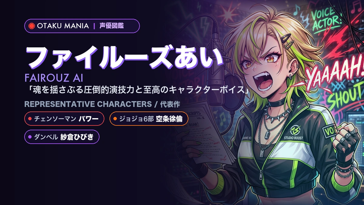 【ファイルーズあい】パワーや人気キャラ代表作！『チェンソーマン』