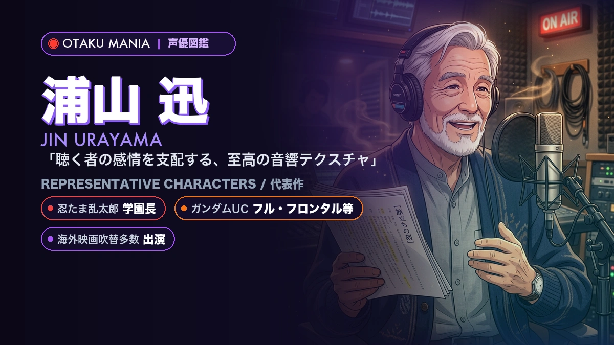 【浦山迅】忍たま学園長・銀次郎・デキン・ザビ！ベテランが紡ぐ重厚な存在感