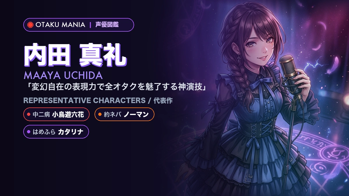 【内田真礼】小鳥遊六花やノーマンの代表作！『中二病』『約ネバ』
