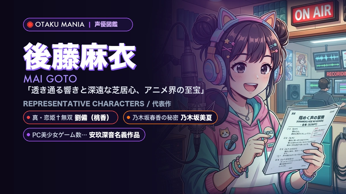 【後藤麻衣】劉備や乃木坂美夏！『真・恋姫†無双』の代表作キャラ