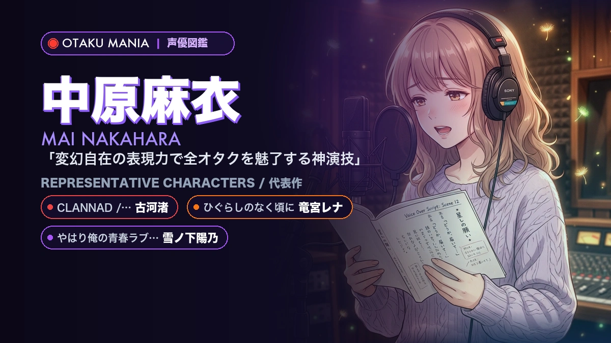 【中原麻衣】竜宮レナや古河渚！『ひぐらし』『クラナド』代表作
