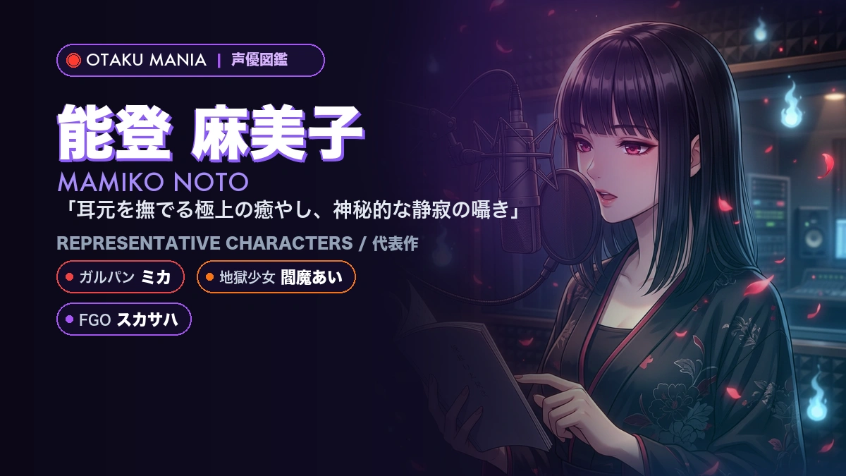 【能登麻美子】ミカや閻魔あいの代表作！『ガルパン』『地獄少女』