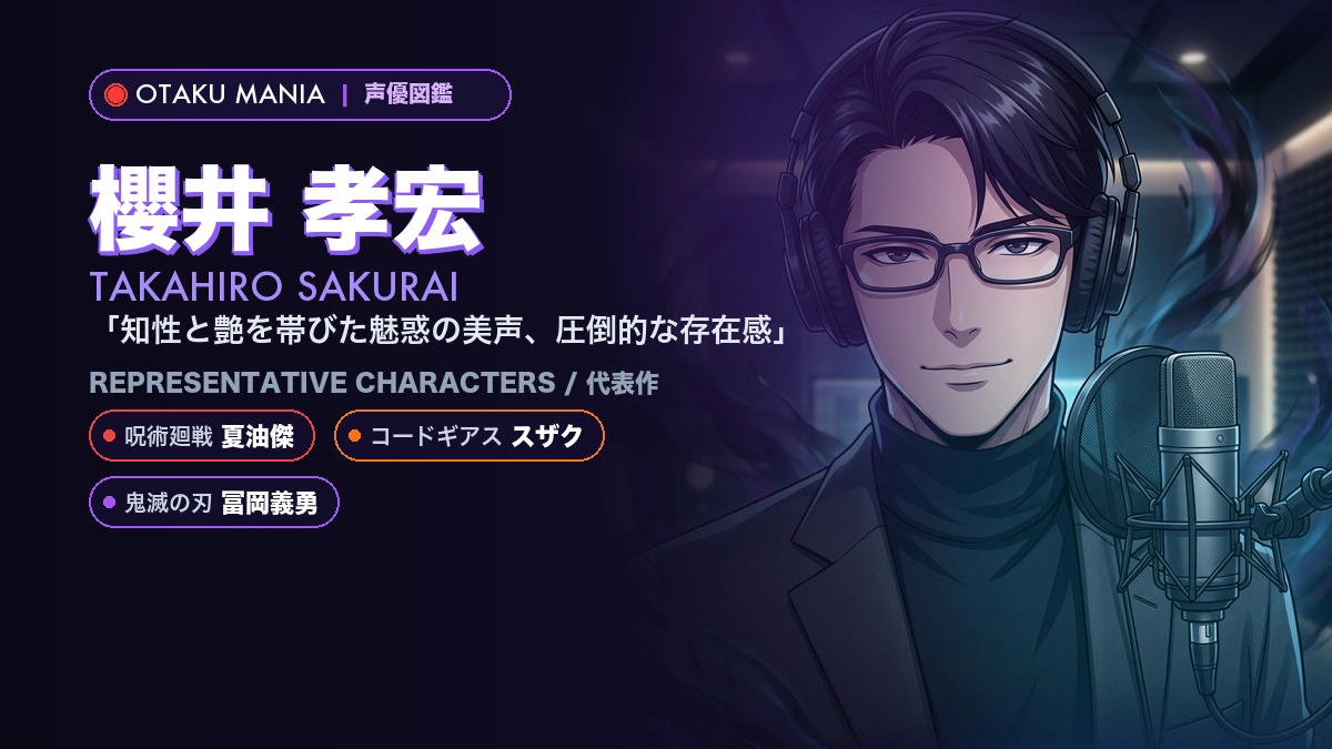 【櫻井孝宏】冨岡義勇やスザクの代表作！『鬼滅の刃』『ギアス』