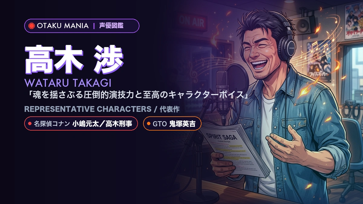 【高木 渉】小嶋元太／高木刑事役！『名探偵コナン』代表作