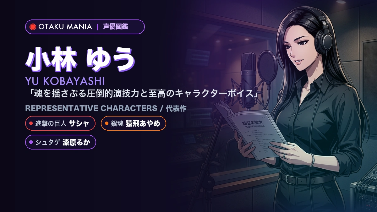 【小林ゆう】サシャやさっちゃん！『進撃の巨人』『銀魂』代表作
