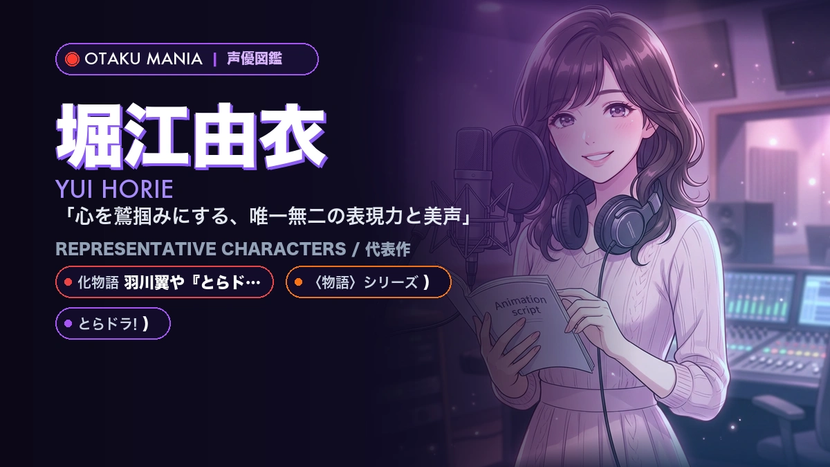 【堀江由衣】羽川翼や櫛枝実乃梨！『化物語』『とらドラ!』人気キャラ代表作