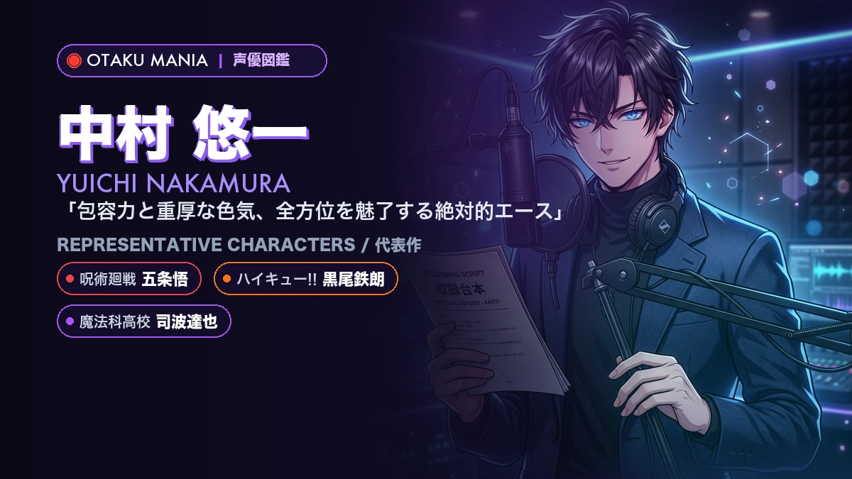 【中村悠一】五条悟や司波達也の代表作！『呪術廻戦』『劣等生』