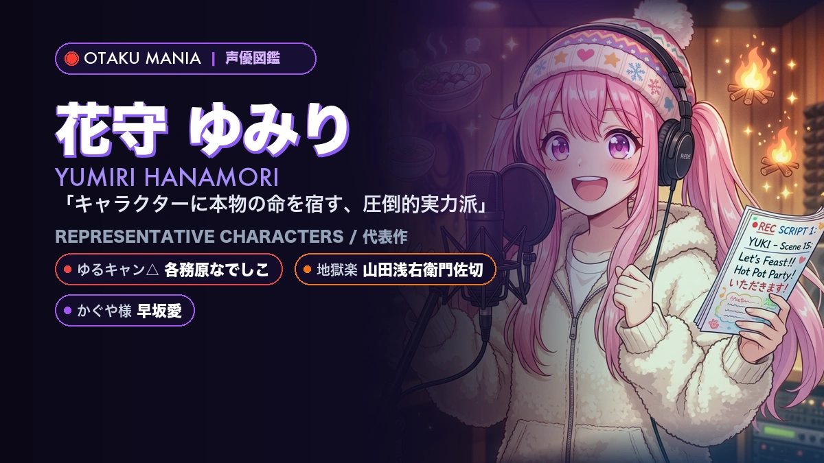 【花守ゆみり】なでしこや早坂愛！『ゆるキャン△』の代表作