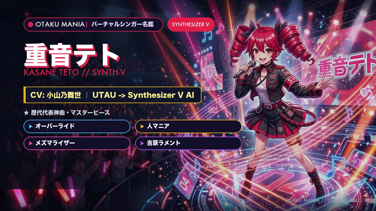 【重音テト】プロフィール・年齢・Synthesizer V進化と歴代神曲