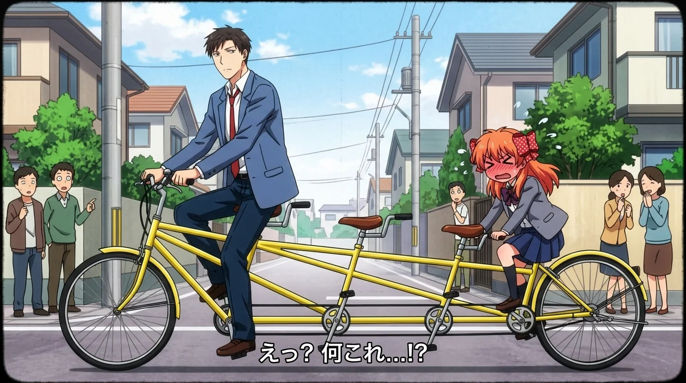 野崎くん4話のタンデム自転車が腹筋崩壊すぎる！相合い傘の悲劇と王道破壊ギャグ