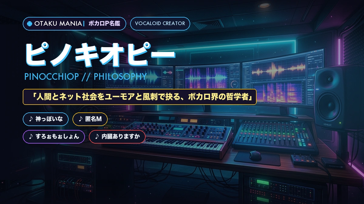 【ボカロP】ピノキオピー名鑑！神っぽいな・匿名M・風刺の哲学まとめ