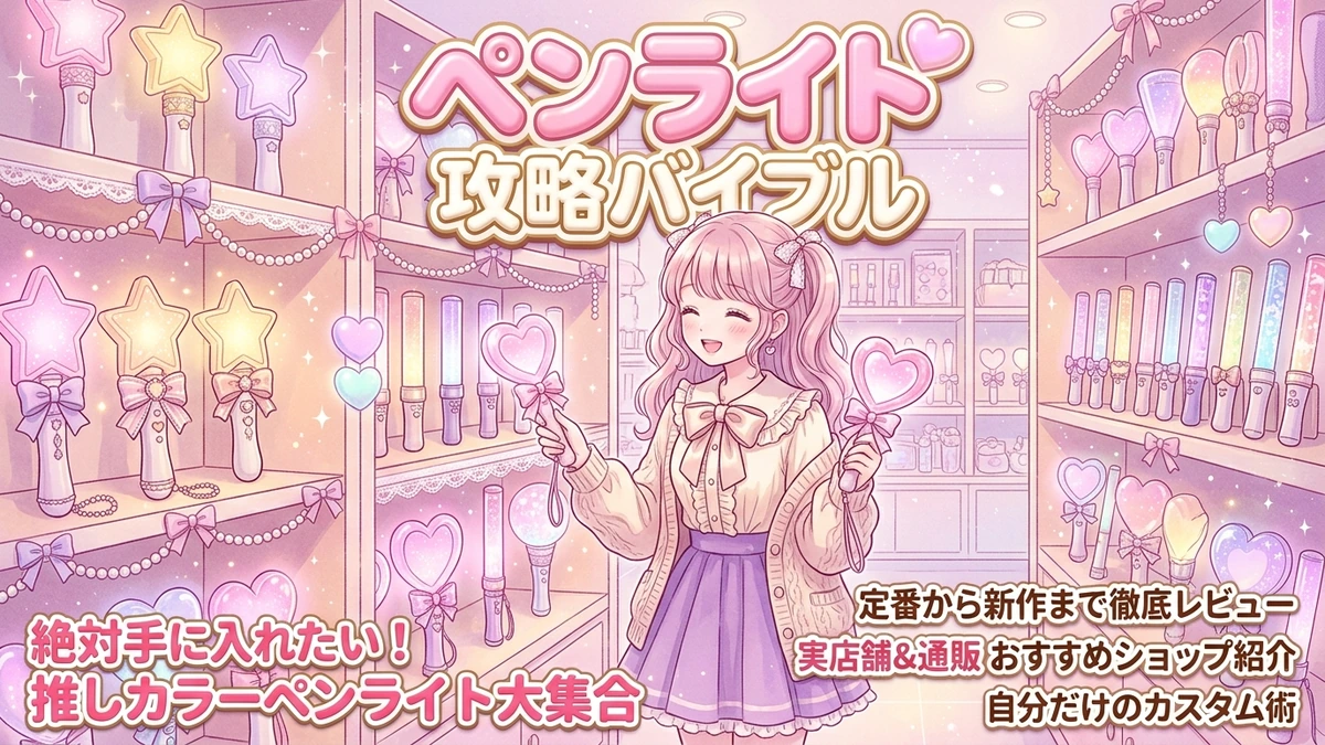 【推し活・ライブ準備】ペンライトはどこに売ってる？店舗から通販まで網羅
