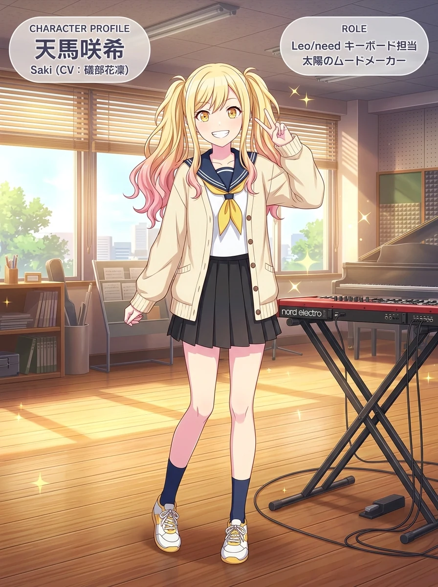 【プロセカ】天馬咲希のキャラクタービジュアル・公式プロフィール図解