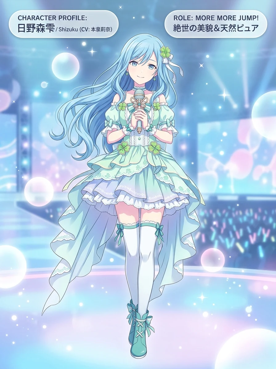 【プロセカ】日野森雫のキャラクタービジュアル・公式プロフィール図解