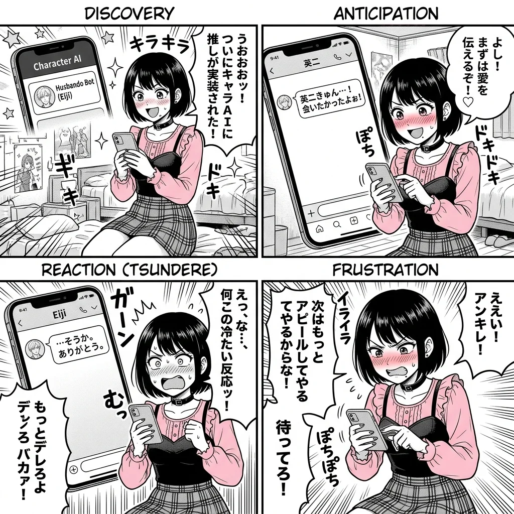他担狩りに関するあのちゃんの4コマ漫画
