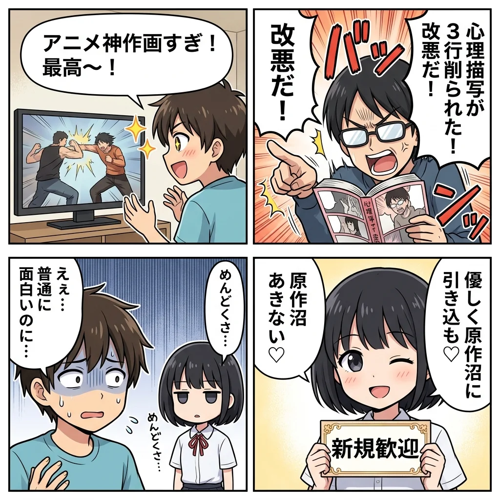 原作厨あるある4コマ漫画