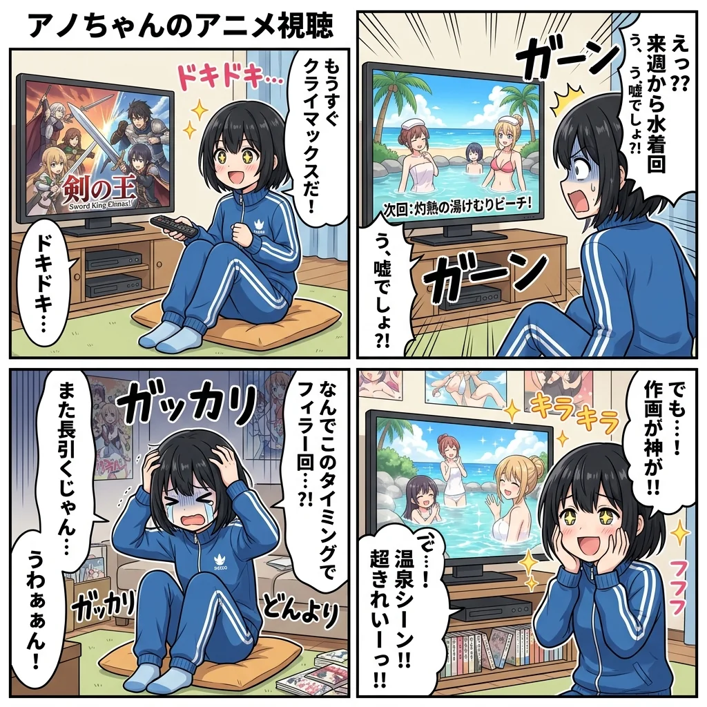アニオリあるある4コマ漫画