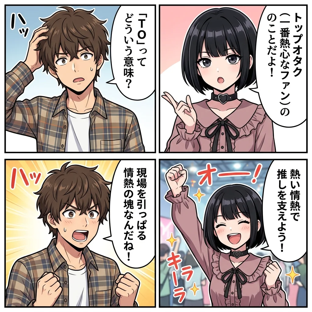 TO（トップオタク）の4コマ漫画