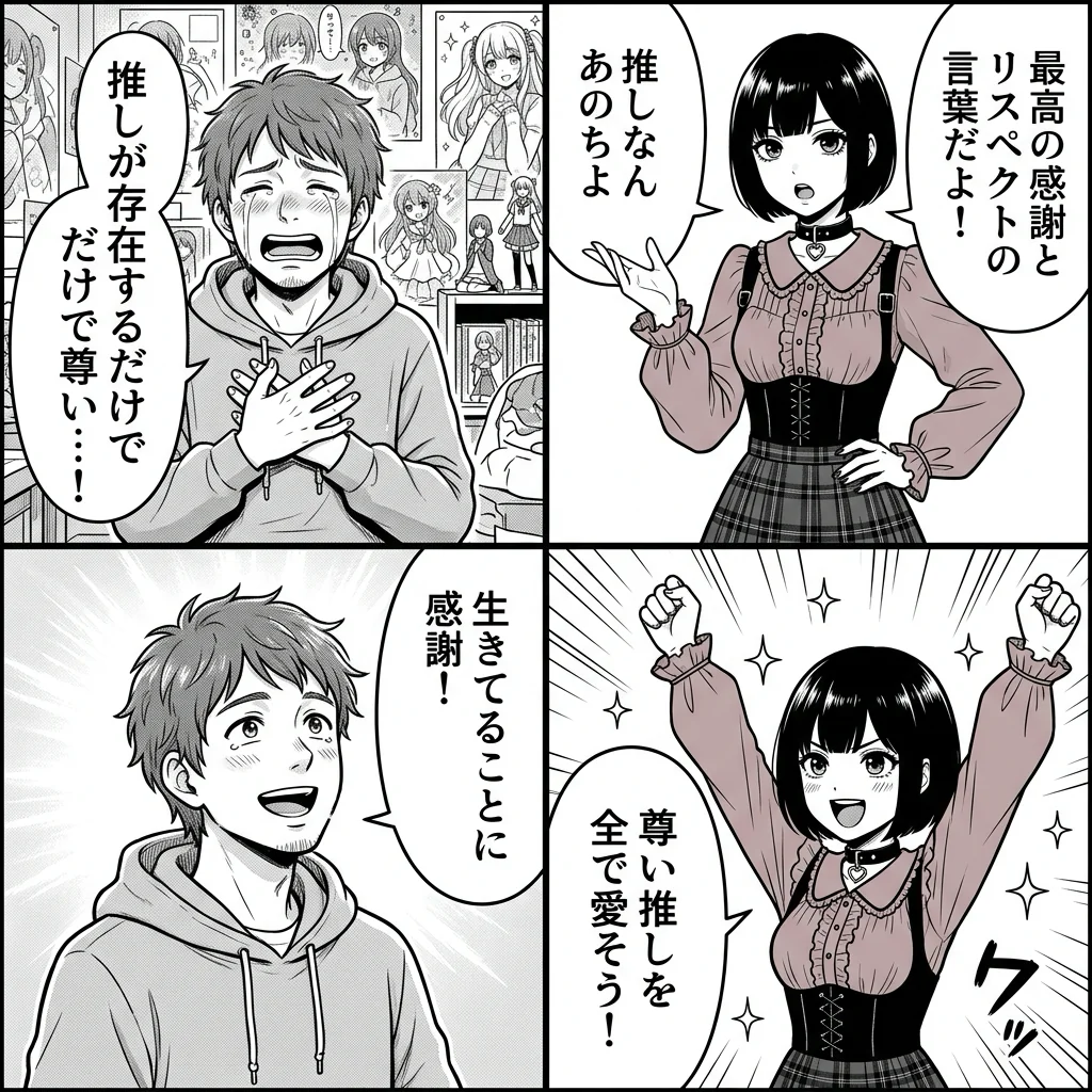 4コマ漫画 尊い
