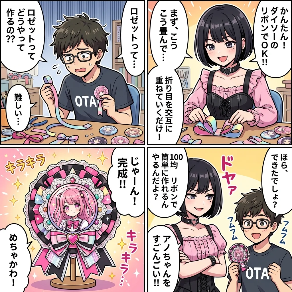 ロゼットの作り方 4コマ漫画